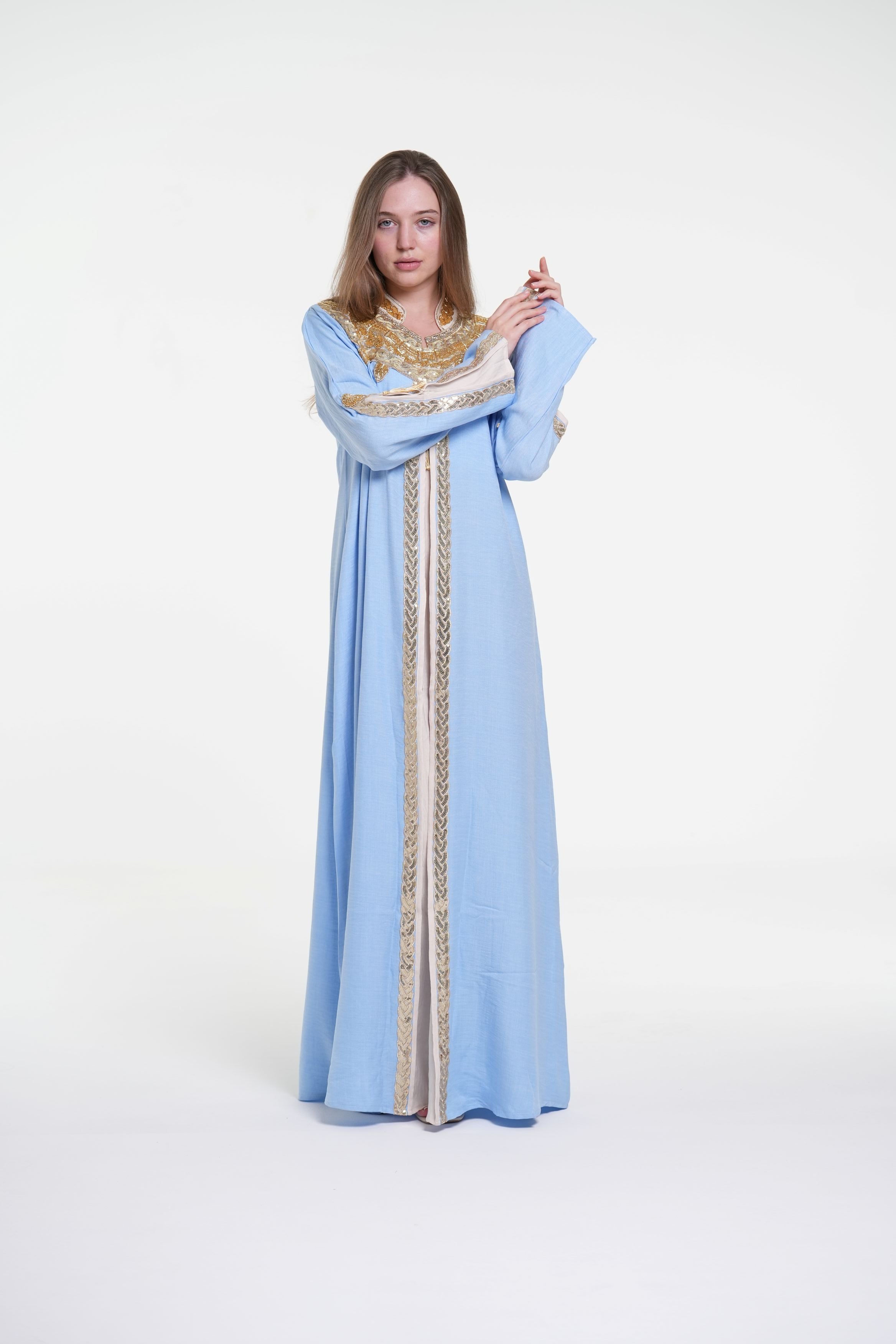 Embroidered Jalabiya with Handcrafted Details