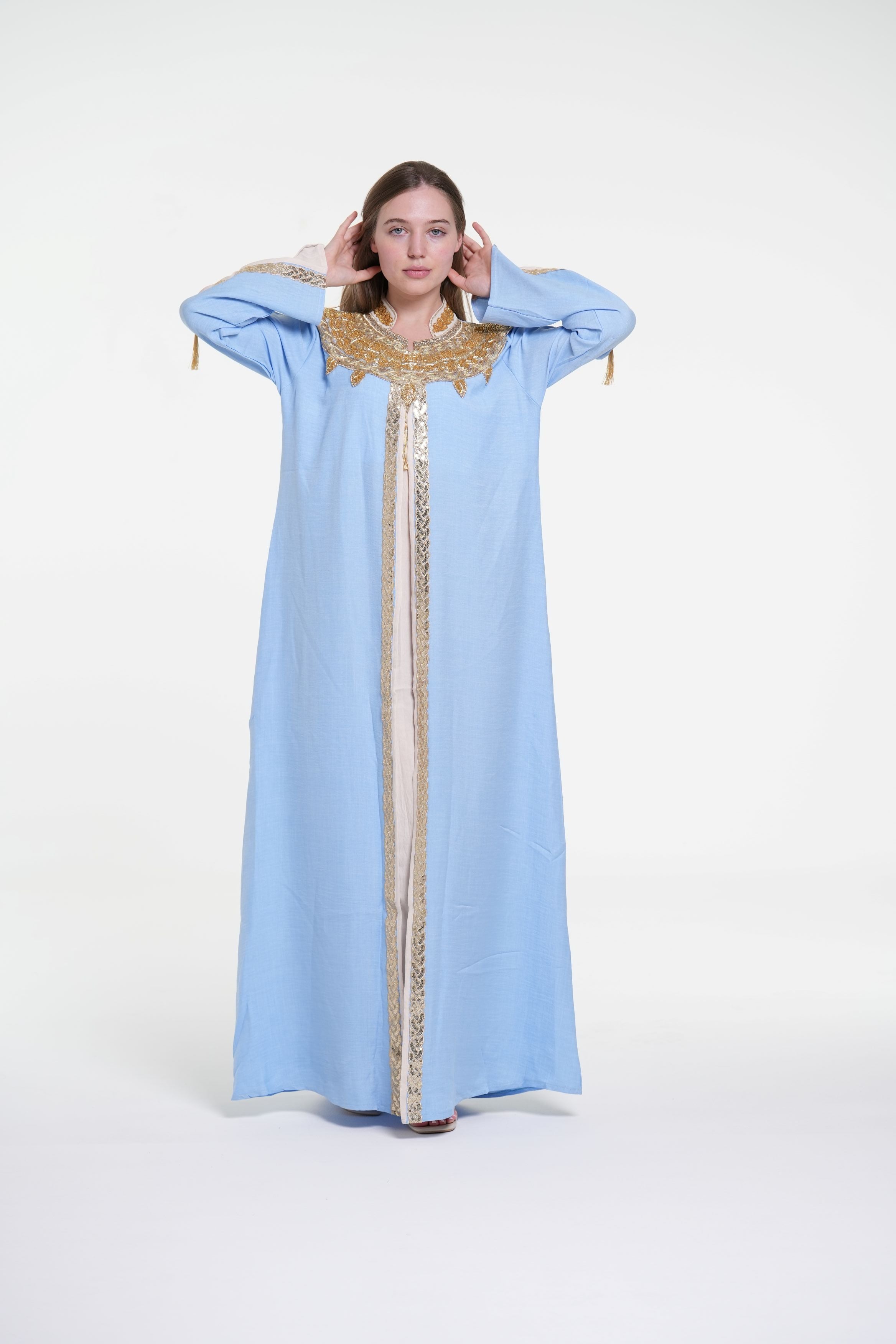 Embroidered Jalabiya with Handcrafted Details