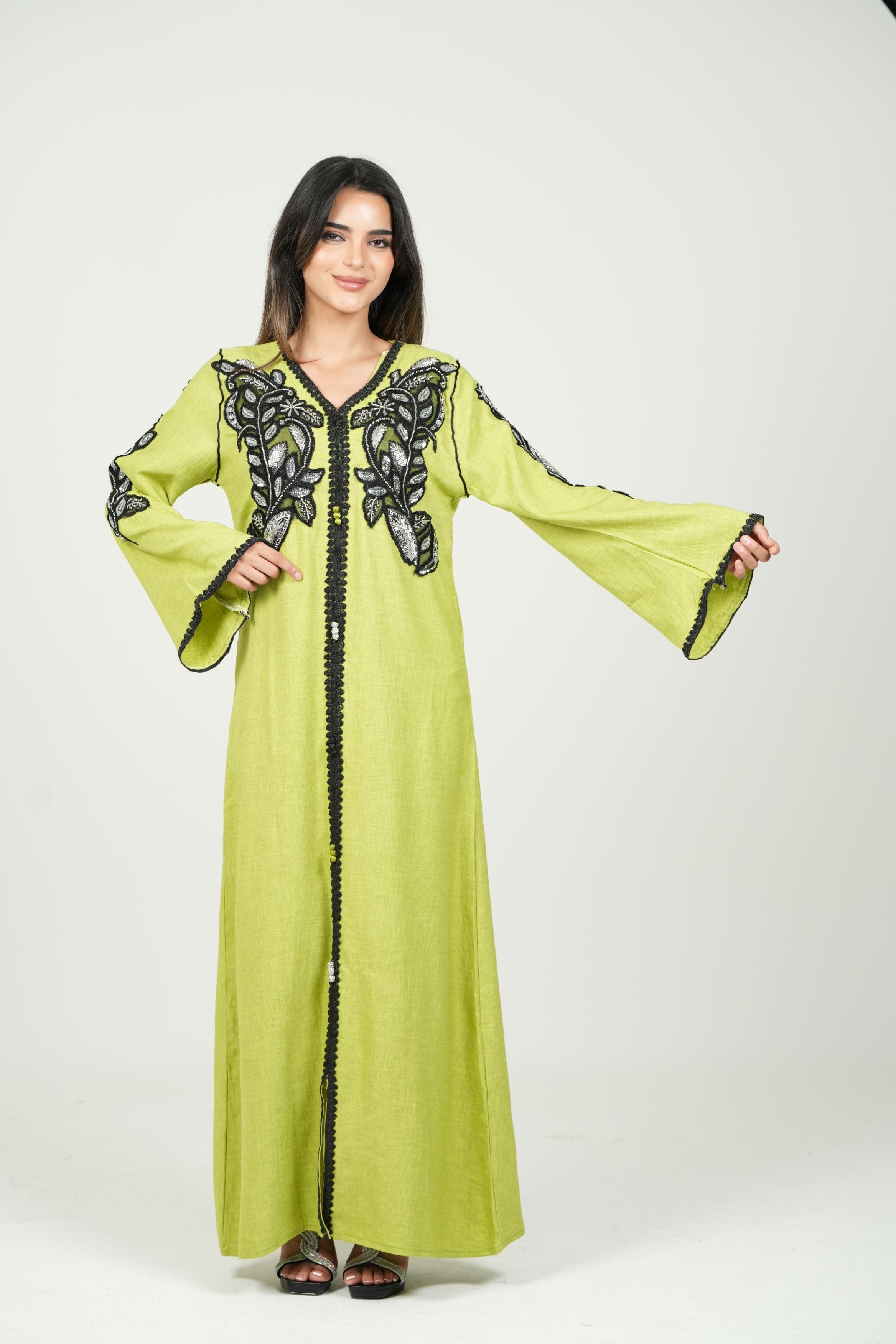 Embroidered Cotton Jalabiya with hand