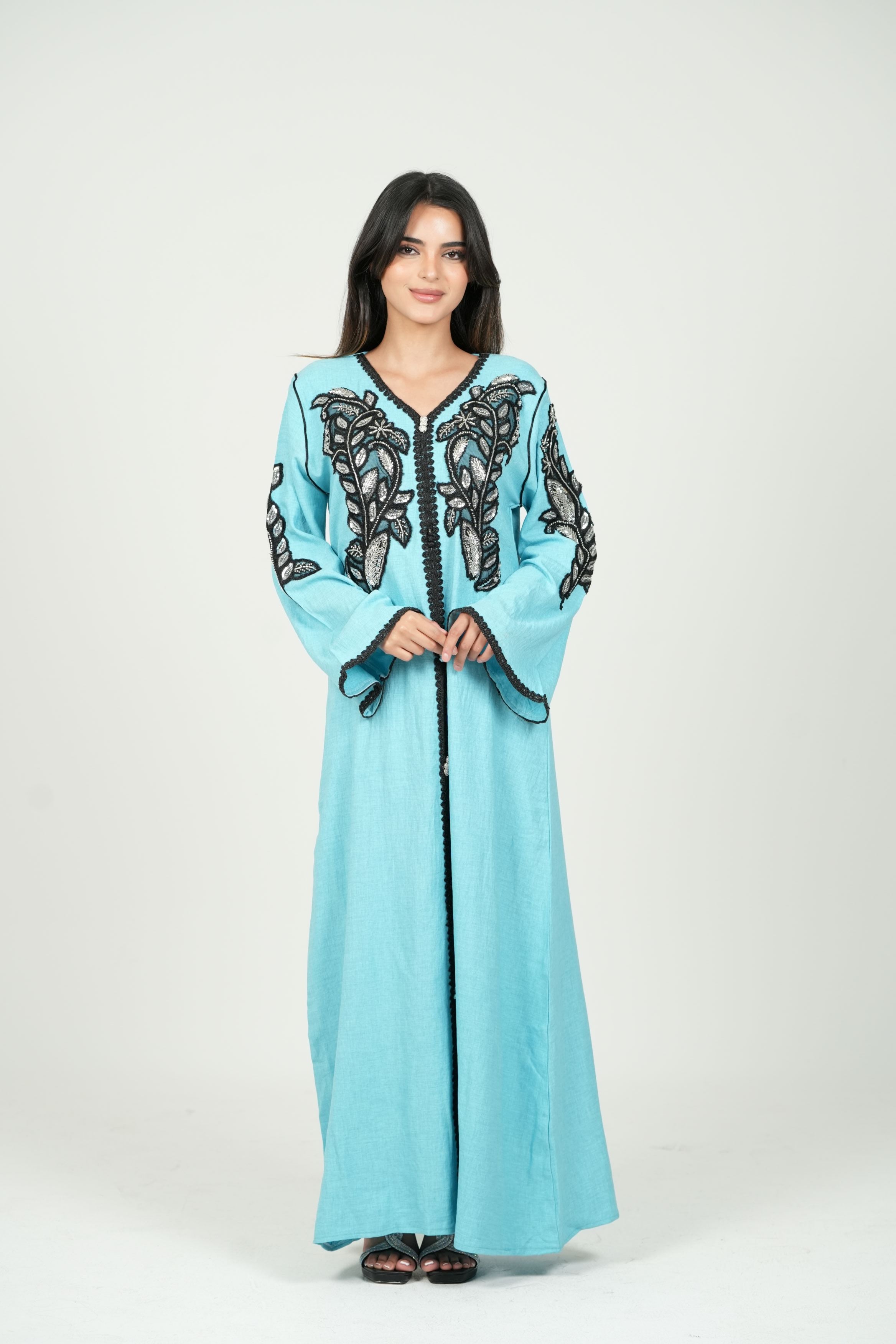 Embroidered Cotton Jalabiya with hand