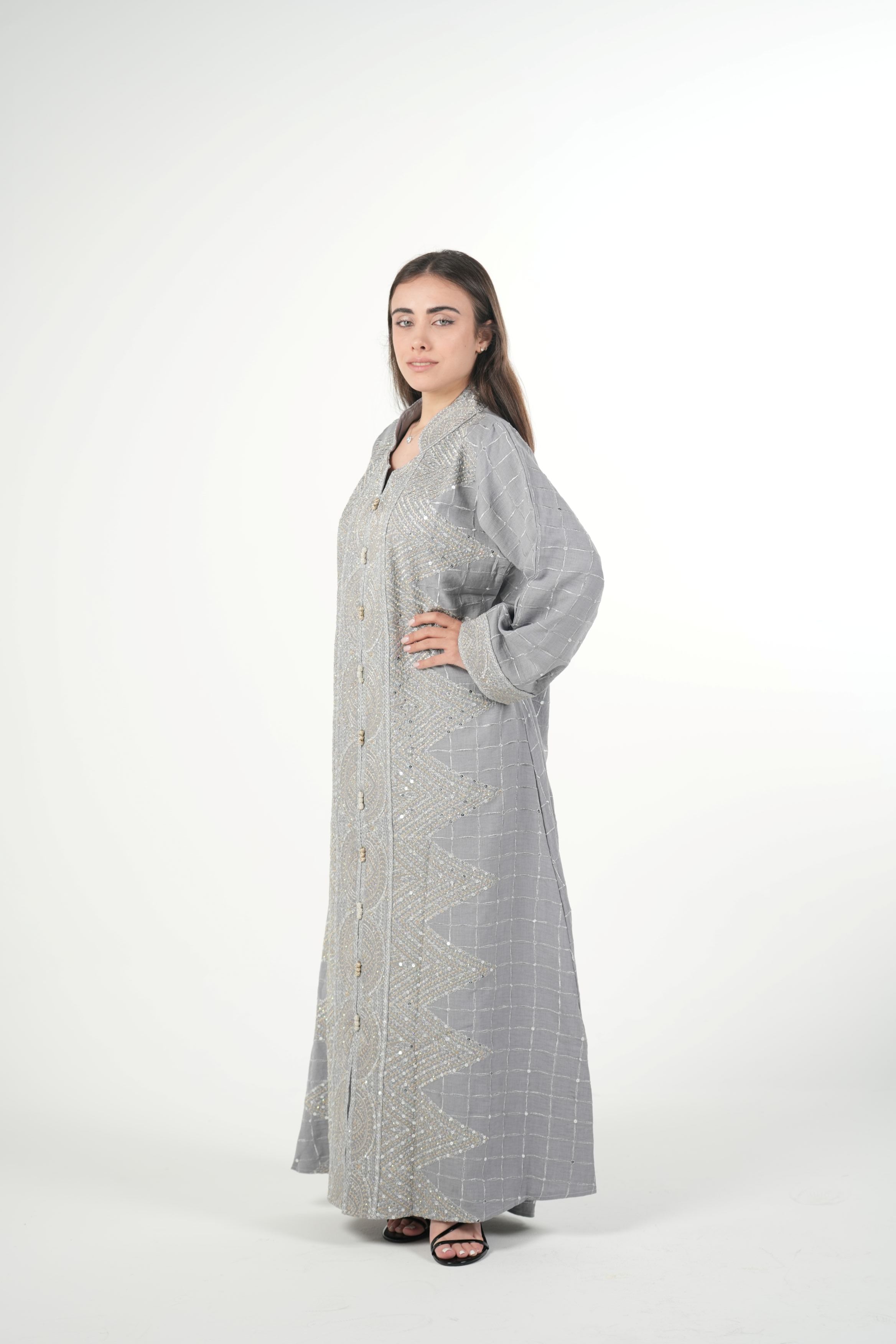 Classic Black Embroidered Jalabiya