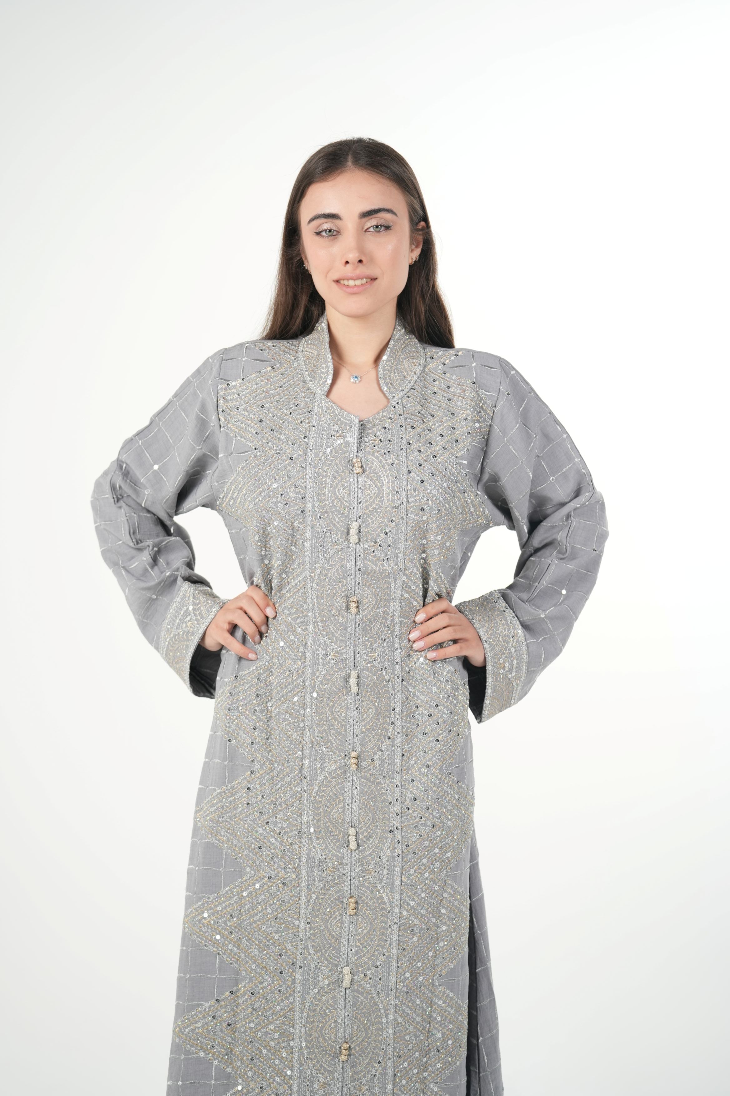 Classic Black Embroidered Jalabiya