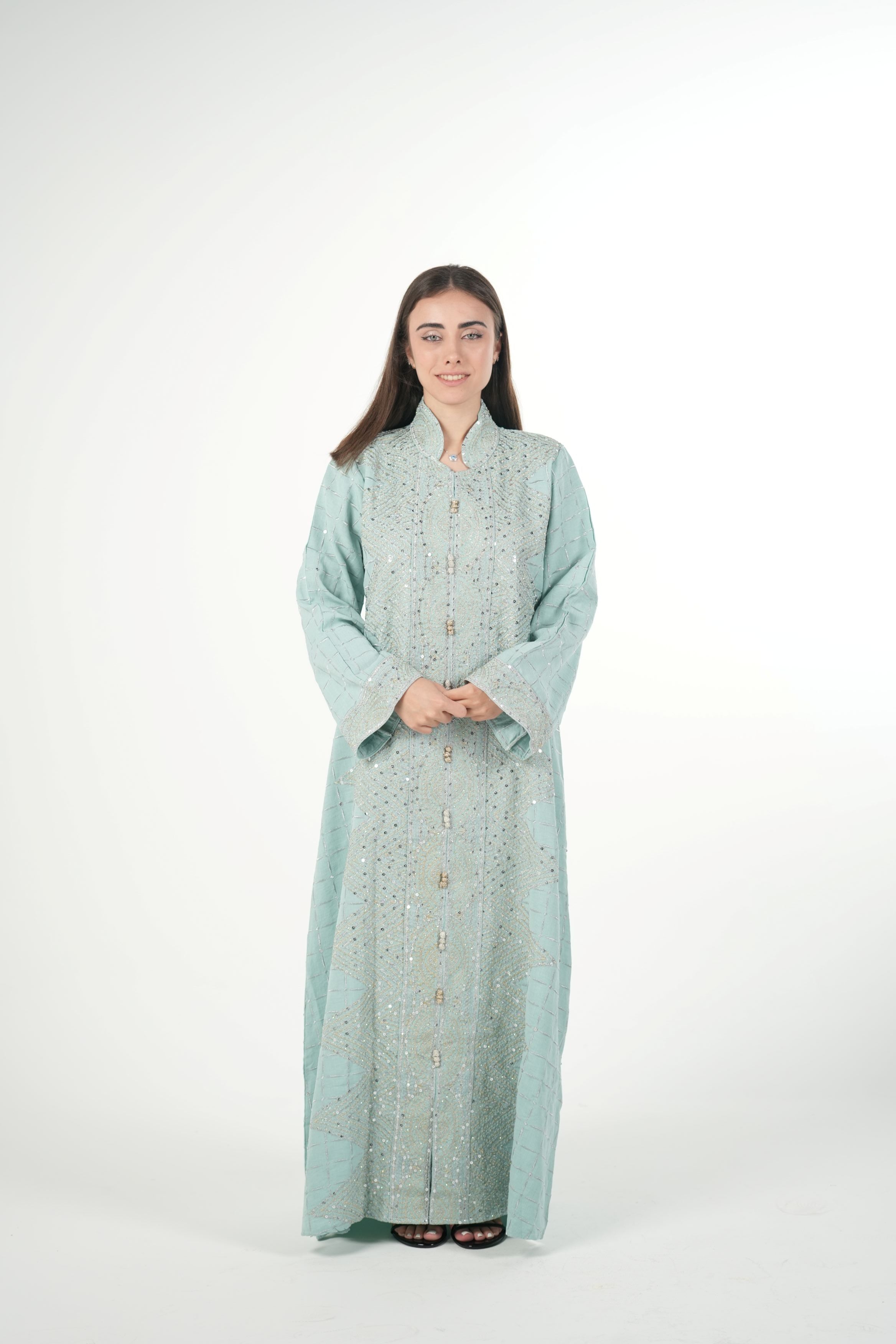 Classic Black Embroidered Jalabiya