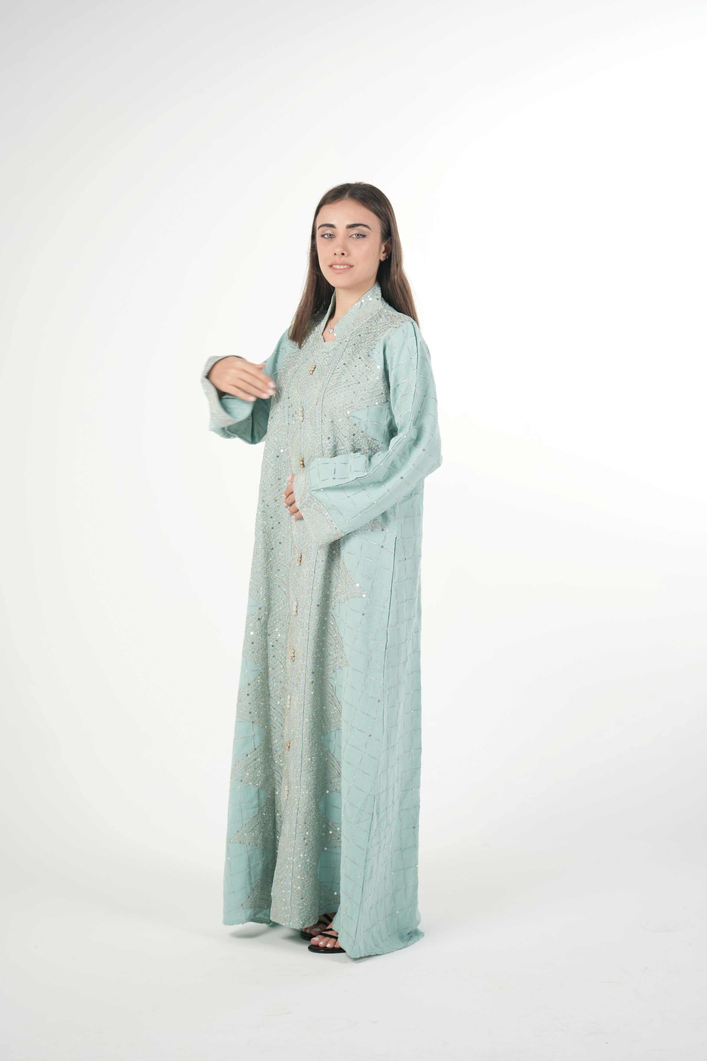 Classic Black Embroidered Jalabiya