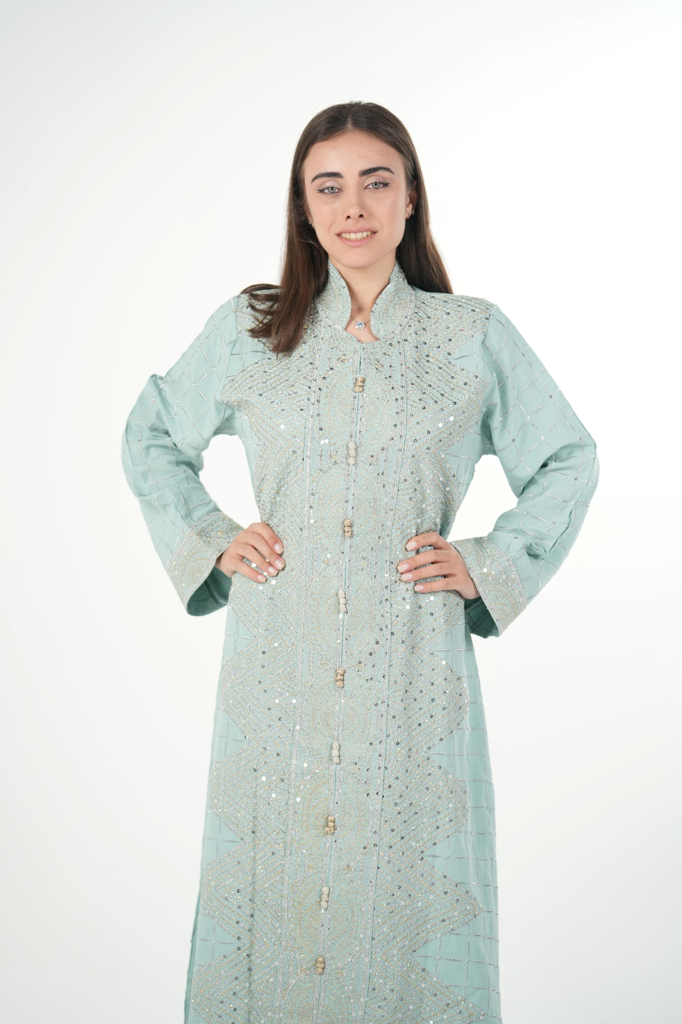 Classic Black Embroidered Jalabiya