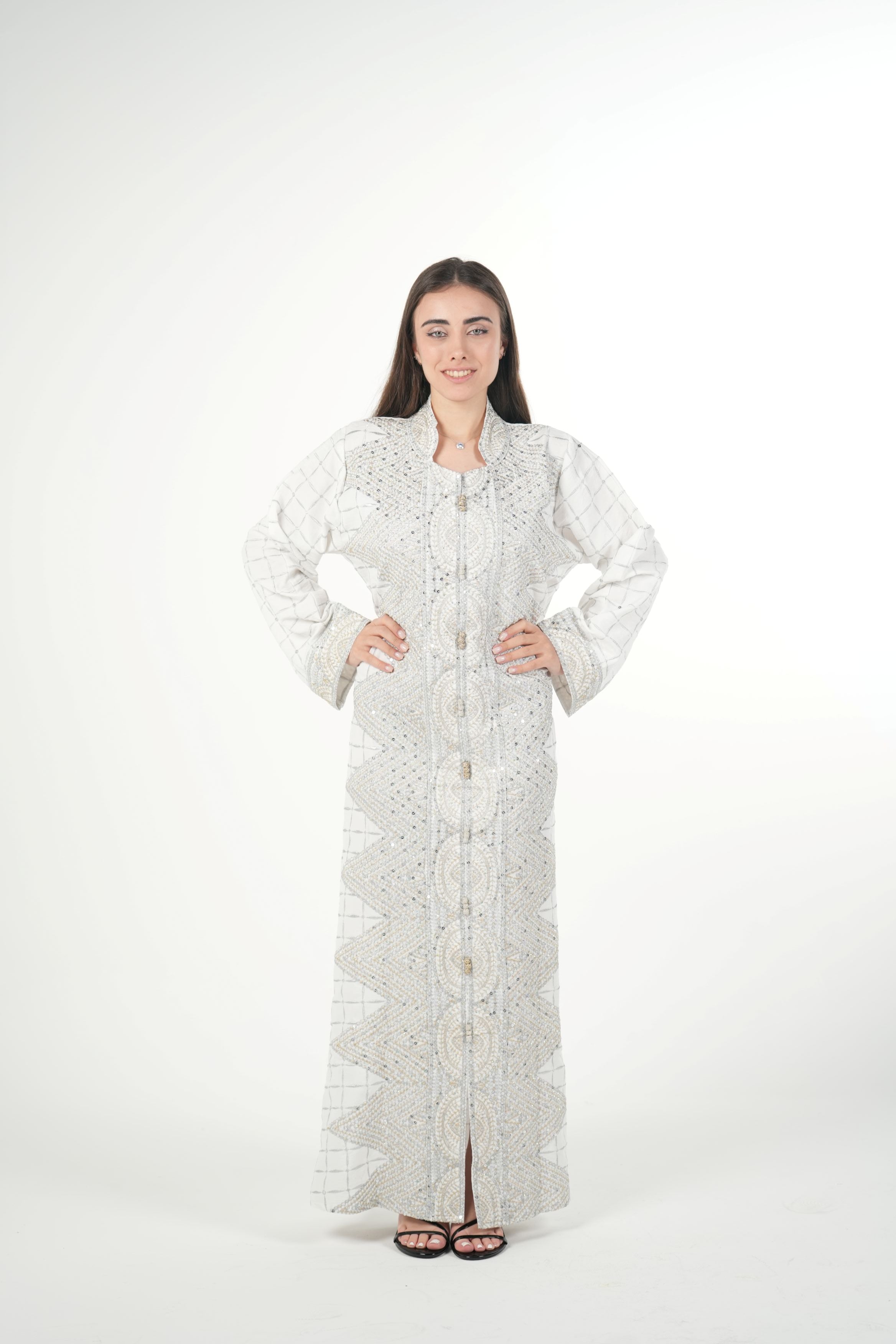 Classic Black Embroidered Jalabiya