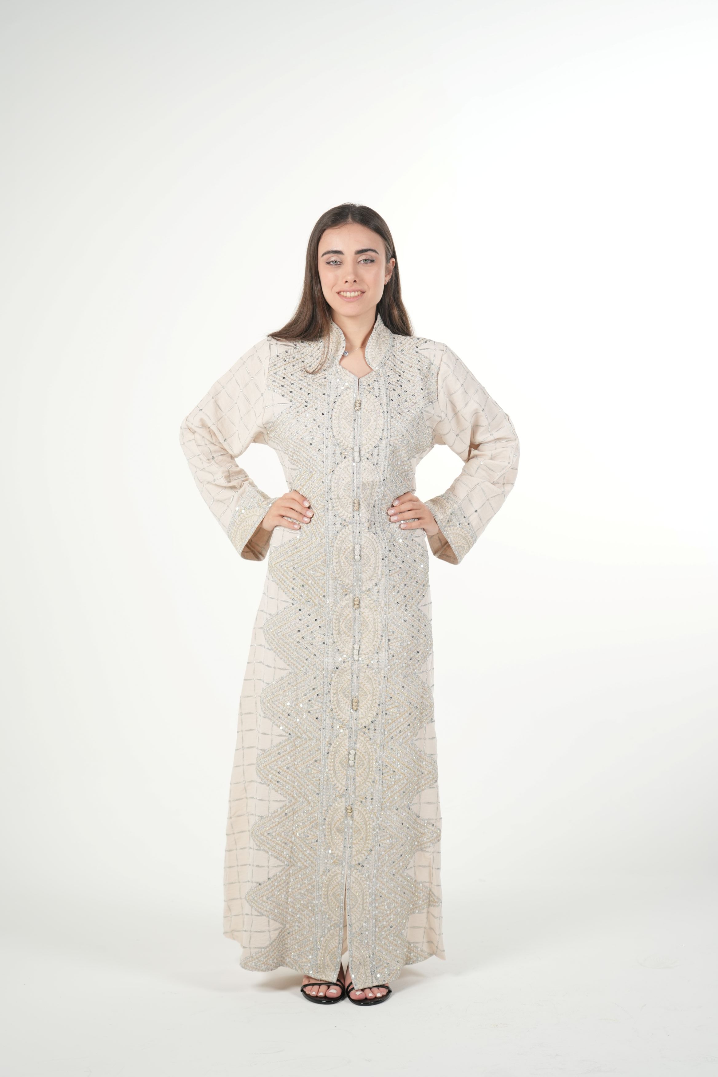 Classic Black Embroidered Jalabiya