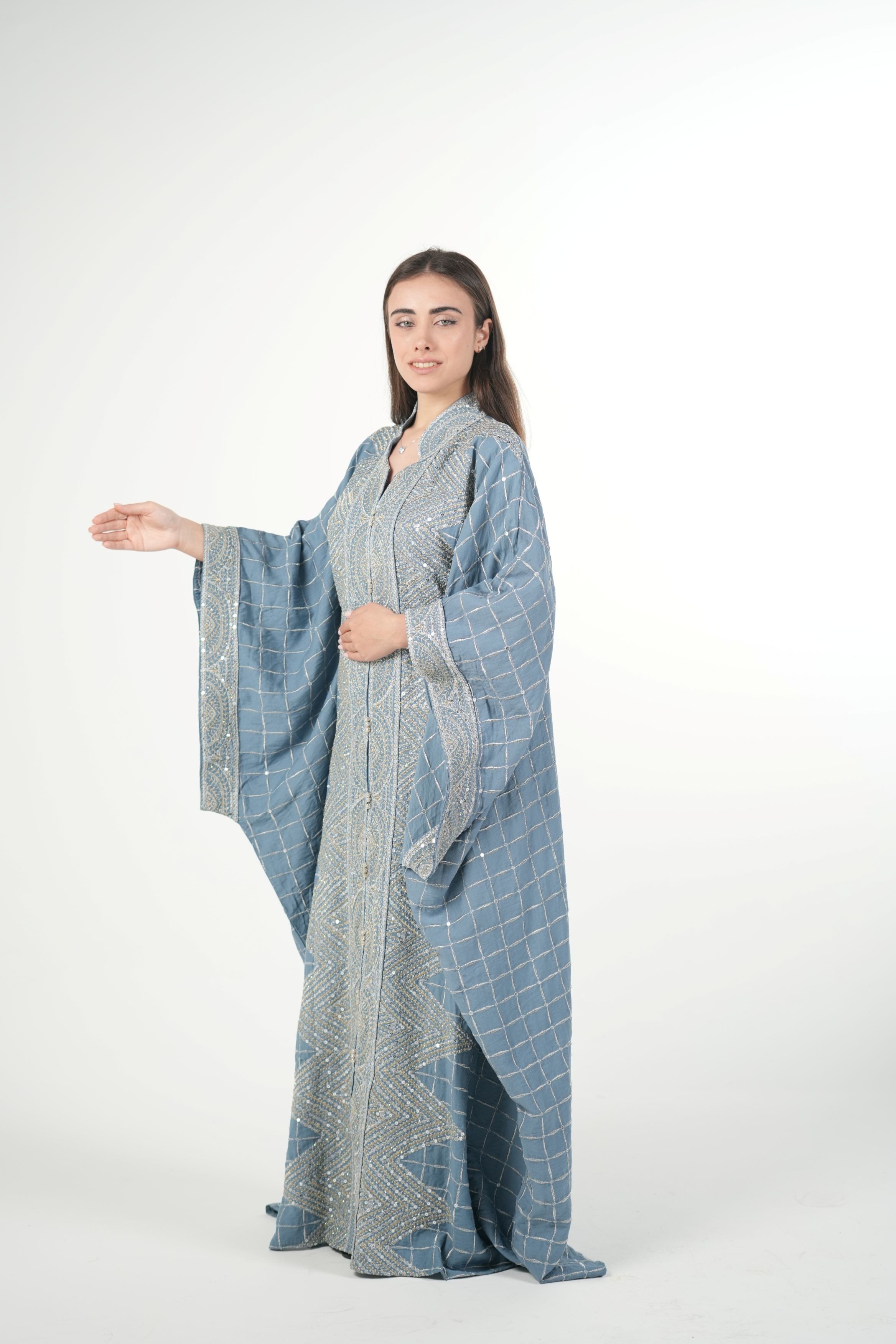 Emerald Embroidered Jalabiya