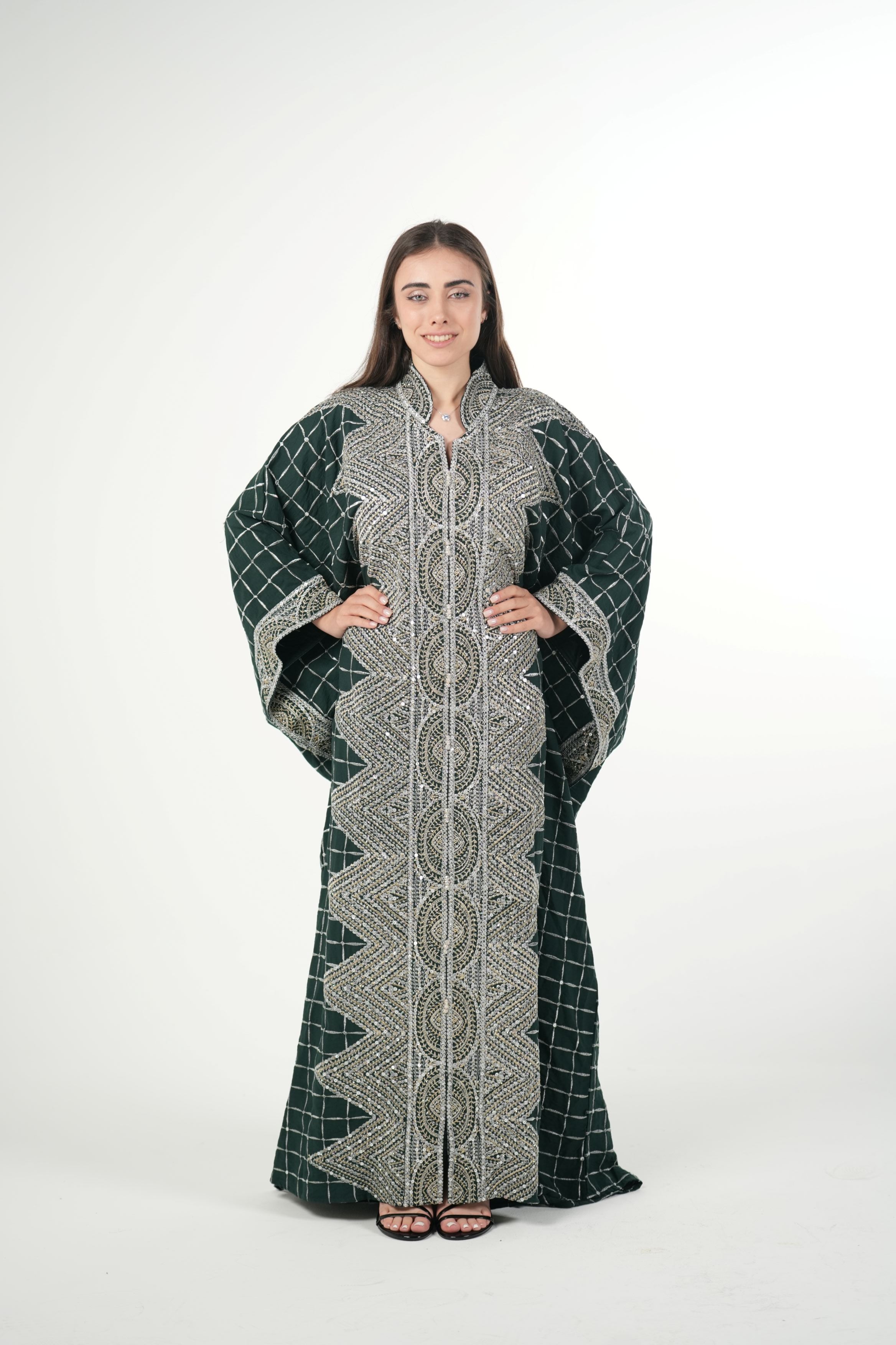 Emerald Embroidered Jalabiya