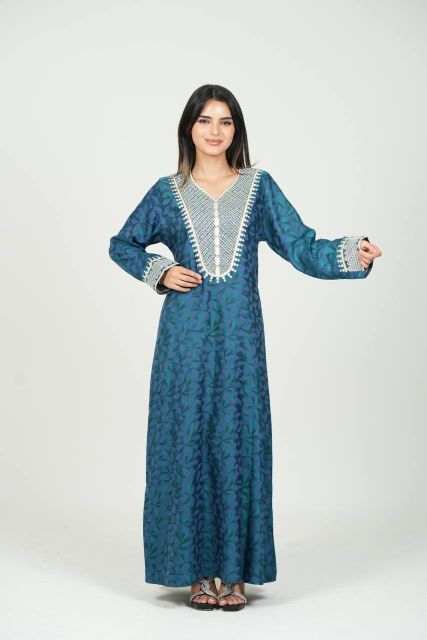 Mukhawar Embroidery Jalabiya with strass