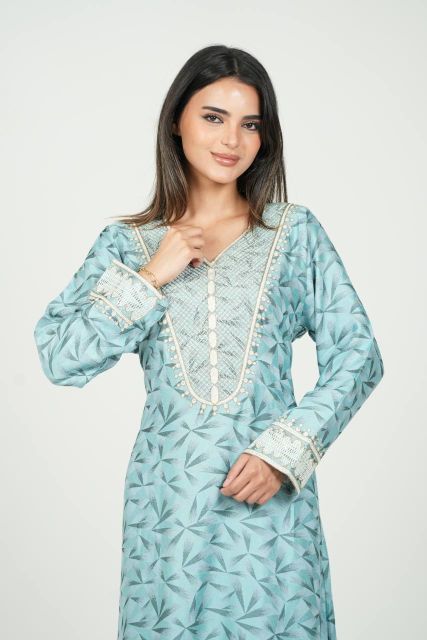 Mukhawar Embroidery Jalabiya with strass