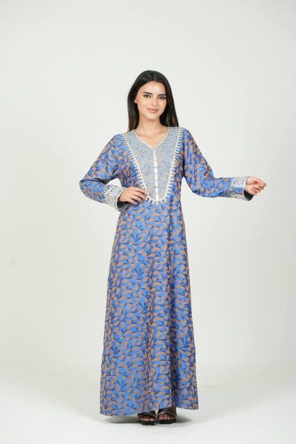 Mukhawar Embroidery Jalabiya with strass