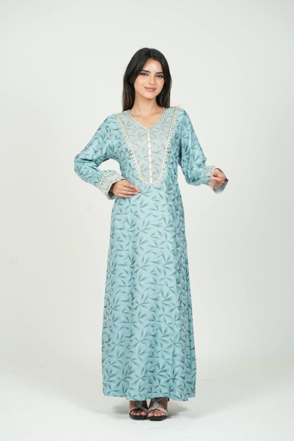 Mukhawar Embroidery Jalabiya with strass