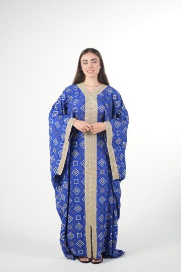 Elegant Embroidered Linen Jalabiya