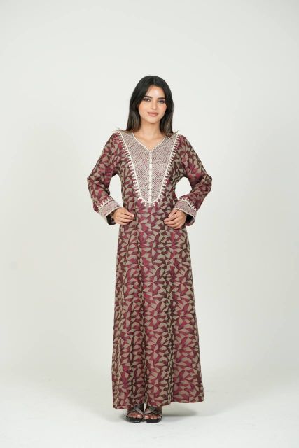 Mukhawar Embroidery Jalabiya with strass