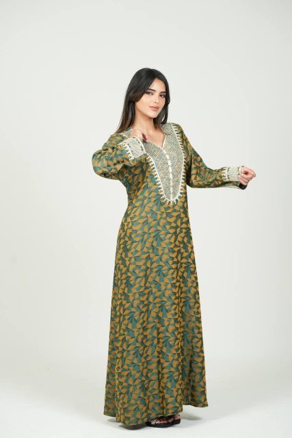 Mukhawar Embroidery Jalabiya with strass