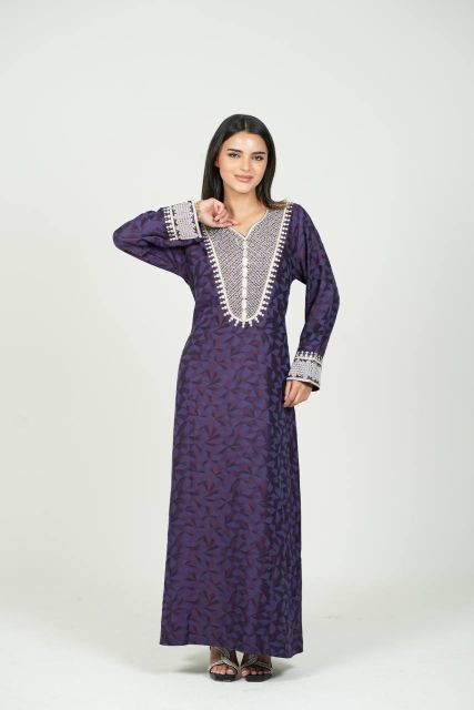 Mukhawar Embroidery Jalabiya with strass