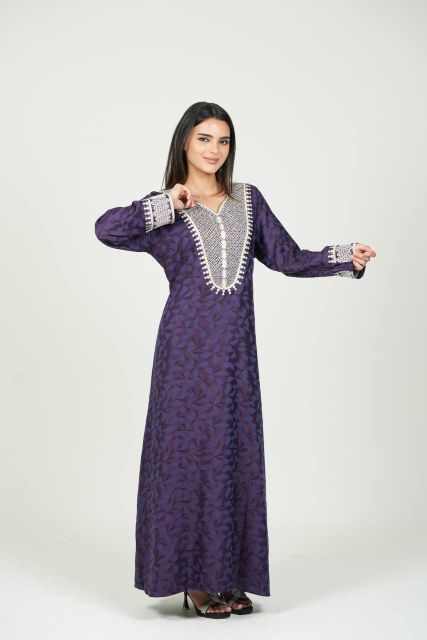 Mukhawar Embroidery Jalabiya with strass