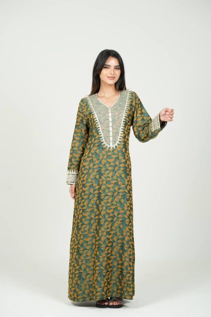 Mukhawar Embroidery Jalabiya with strass